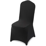 Vevor Stuhlhussen Stuhlbezug 150 Stk. waschbarer & abnehmbarer Stuhlüberzug aus Polyester-Spandex für Hochzeitsfeiern Esszimmerbankette Restaurant, passend für Stühle (51 x 45 x 95 cm) Schwarz