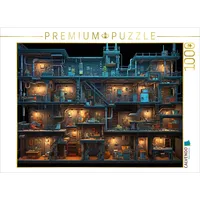 Calvendo Puzzle Verwinkelte Räume in einem Computer Spiel - Gamer Nostalgie 1000 Teile Lege-Größe 64x48cm Foto-Puzzle für glückliche Stunden
