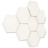 platino24 Schallschutzpaneel Edition LOFT 8 Elemente 3D I Ø 300mm, Schalldämmung Wand & Decke weiß