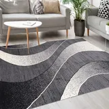 Mazovia Modern Teppich - Kurzflor - Teppich für Wohnzimmer, Schlafzimmer, Esszimmer - ÖKO-TEX Wohnzimmerteppich, Robust und pflegeleicht, Niedrige Florhöhe – Teppiche - grau 160 x 220 cm