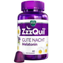 WICK ZzzQuil® Gute Nacht, Einschlafhilfe* mit Melatonin 60 St