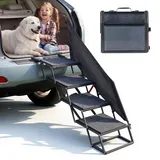 VEVOR Hundetreppe Auto Hundeleiter Klapptreppe 4 Stufen 180kg Einstiegshilfe
