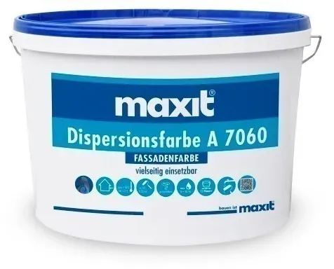 Fassadenfarbe - maxit Dispersionsfarbe A 7060 - weiß - 5ltr