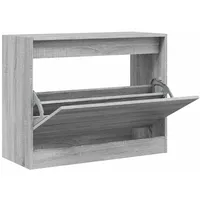 VidaXL Schuhschrank Grau Sonoma 80x34x63 cm Holzwerkstoff