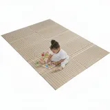 BÉABA XXL Motorikmatte 200x150 cm – Wendbar, 2-seitig, Hochdichte 1,5 cm Schaumstoff, Wasserabweisend, Leicht zu Reinigen, Zusammenklappbar mit Tragetasche – Play Life/Arch