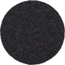 myfelt Hugo Filzkugelteppich rund Ø 140 cm Schwarz