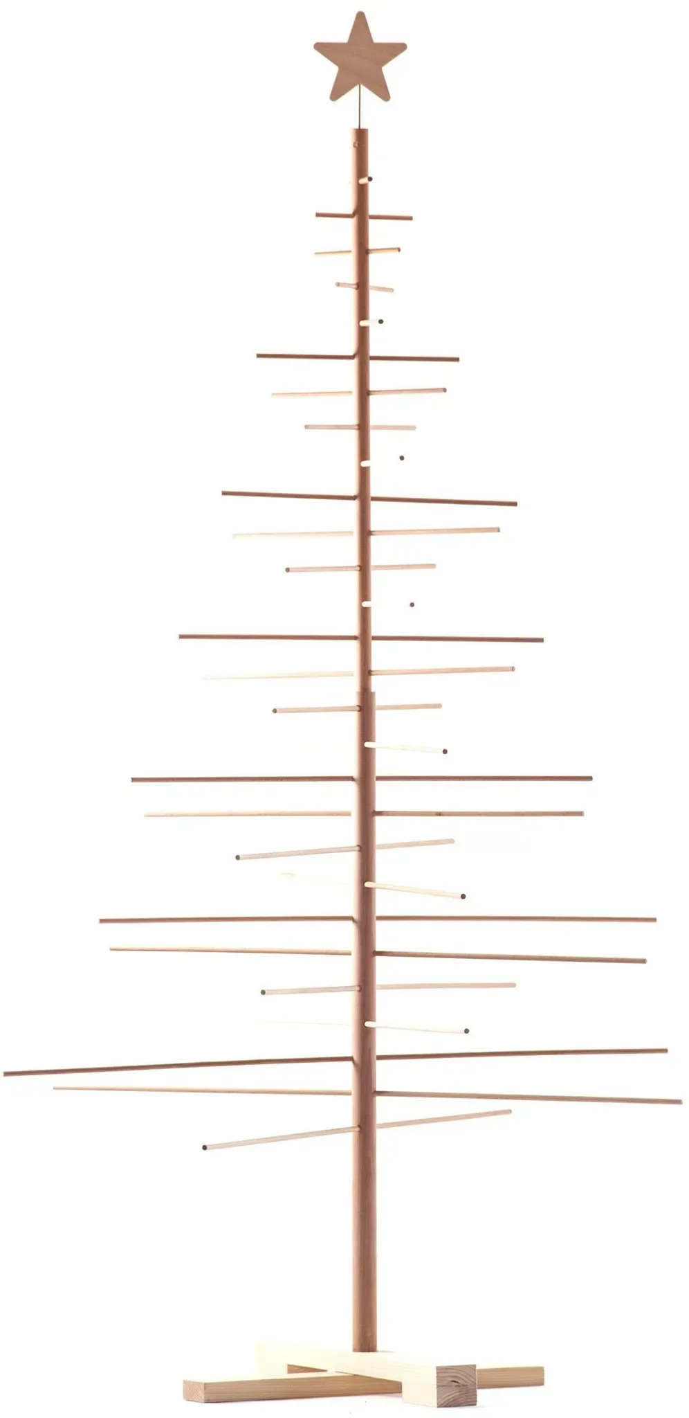 Dekobaum KREBS GLAS LAUSCHA "KGL03627, Weihnachtsdeko" Dekofiguren Gr. H: 190cm, beige (natur) Höhe 190 cm