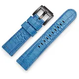 TW Steel Marc Coblen Armband Uhrenband Uhrenarmband Leder 22 MM Kroko Blau LB_BL_K_B