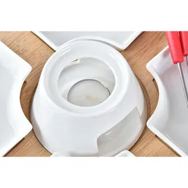 DKD Home Decor Fondue Set DKD Home Decor Rot 26,5 x 26,5 x 1,5 cm 10 pcs)