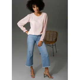Aniston CASUAL 7/8-Jeans ANISTON CASUAL, Damen, Gr. 48, N-Gr, blau, Denim/Jeans, Obermaterial: 98% Baumwolle, 2% Elasthan, Abriebeffekte, unifarben, figurbetont 7/8-Länge, Jeans, mit leicht ausgefranstem Beinabschluss, Topseller