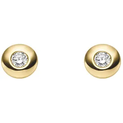 Paar Ohrhänger ADELIA ́S, gold, Ohrringe, Damen, Damen, 0,05 ct VVS = sehr sehr kleine Einschlüsse, Gelbgold 585, mit Diamant / Brillant für Damen