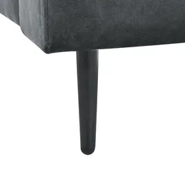 Beliani Chaiselongue Gueret Samtstoff Grau