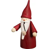 Seiffener Volkskunst Räucherfigur Traditionswichtel rot