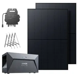 Anker SOLIX Balkonkraftwerk mit Speicher 820W PV, 1600Wh und Balkonhalterungen - 0% MwSt. (gem. § 12 Abs. 3 UStG)*