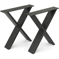 Vicco Loft Tischkufen X-Form 42cm Tischbeine Tischgestell Couchtisch Möbelfüße
