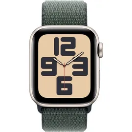Apple Watch SE 2024 GPS 40 mm Aluminiumgehäuse Polarstern, Sport Loop Seegrün