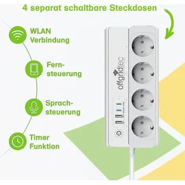 Offgridtec Steckdosenleiste 1,5 m Weiß 1 St.