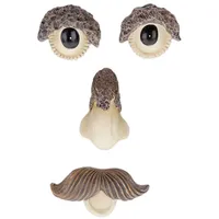 Relaxdays Gartenfigur Baumgesicht 4-teilig Braun/Schwarz