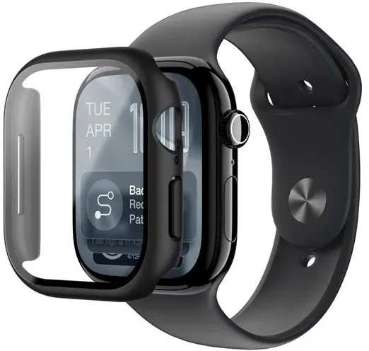 Radix Glass Screen Protector with Case for Apple Watch Series 11 42mm - Black