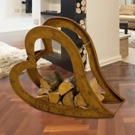 Boltze Kaminregal 73 x 27 x 57 cm Braun