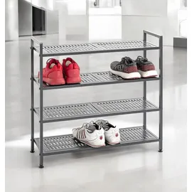 Haku-Möbel Schuhregal 73 x 72 x 25 cm anthrazit / anthrazit