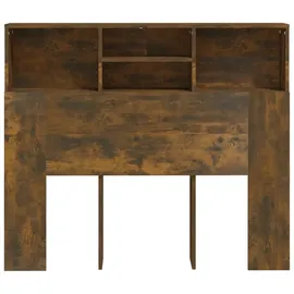 vidaXL Kopfteil mit Ablagen Räuchereiche 120x19x103,5 cm