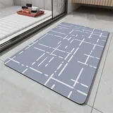 Super Absorbent Floor Mat, Rutschfest Waschbar Badvorleger Teppich Matte, Softmath Kieselalgenschlamm Badematte für Badewanne, Bathroom, Duschvorleger, Badezimmer, WC, Home Badematte Hellblau-80x120cm