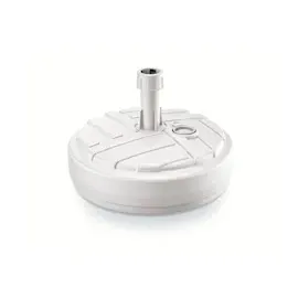 Prosperplast Runde Polyethylen -Regenschirm -Basis mit gestreiftem Design 39 x 39 x 13 cm in Weiß