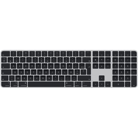 Apple Magic Keyboard Tastatur USB + Bluetooth, AZERTY Französisch, Silber, Schwarz
