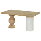 MASSIVMOEBEL24.DE Couchtisch Mango Weiß 100 x 60 x 45 cm