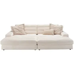 KAWOLA Big Sofa LANA Stoff weiß