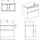 Geberit Waschtischunterschrank 2 Schubladen 73,4 x 61,7 x 47 cm Grau