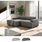 Sofa 3-Sitzer Design mit linkem Liegesessel aus Stoff Seginus - Dunkel Grau