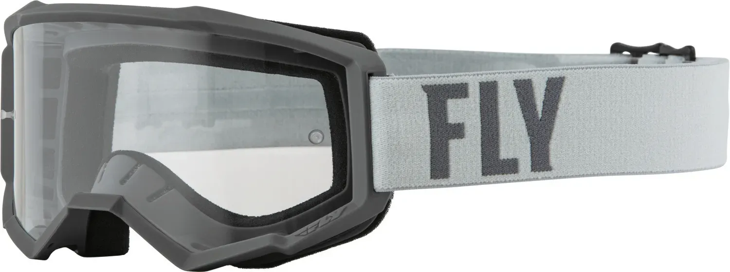 Fly Racing Focus Motocross Brille, grau für Männer