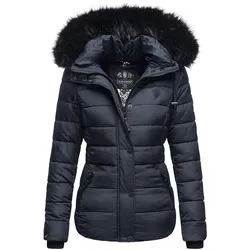NAVAHOO Damen Modische Winterjacke Steppjacke mit Kunstpelz Kapuze Zuckerbiene