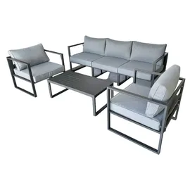 Jet-Line Kreta II Lounge-Set Aluminium hellgrau
