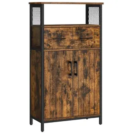 VASAGLE Sideboard 108 x 60 x 30 cm Schwarz/Braun
