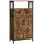 VASAGLE Sideboard 108 x 60 x 30 cm Schwarz/Braun