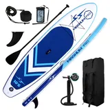 FunWater Stand up paddle Board, SUP Board Set, Stand up Paddle Board,SUP paddle Board,Handpumpe,320x79x15cm, bis150kg,Blau - Dunkelblau