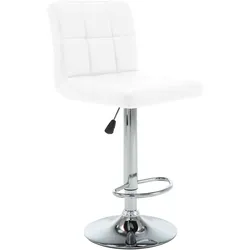 vidaXL Barhocker 2 Stk. Weiß Kunstleder