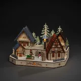 Konstsmide Weihnachtsdorf Holzsilhouette Schneemann 20 x 20 x 20 cm