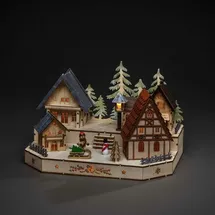 Konstsmide Weihnachtsdorf Holzsilhouette Schneemann 20 x 20 x 20 cm