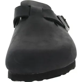 Birkenstock Boston Nubukleder geölt schmal schwarz 45