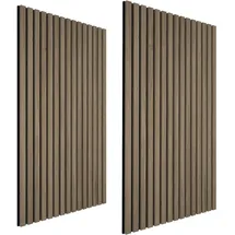 Tectake Akustikpaneel tectake Eiche dunkel 2 St. 60 x 120 x 2,1 cm