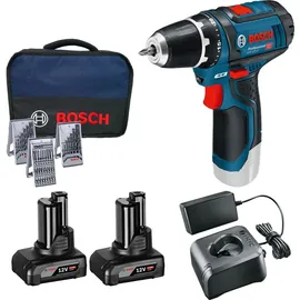 Bosch GSR 12V-15 Professional inkl. 2 x 4 Ah + 39-tlg. Zubehör 0615990HV1