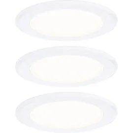Paulmann LED Möbel-Einbauleuchte weiß Ø 6,5 cm warmweiß 3er Set