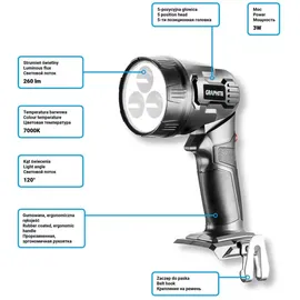 Graphite Akku-handleuchte Energy+, 18V Li-ion, ohne Akku