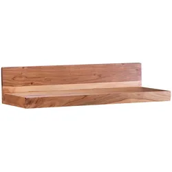 Wandregal `Nako` Massivholz: Flexibles Landhaus-Design, pflegeleicht. Beige, 80x23x17 cm | Kadima Design