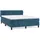 vidaXL Boxspringbett mit Matratze Dunkelblau 140x200 cm Samt