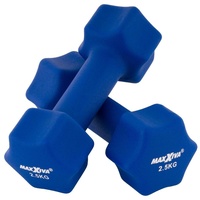 MAXXIVA Hantel-Set blau Neopren 2 x 2,5 kg Kurzhanteln Gymnastik Fitness Workout
